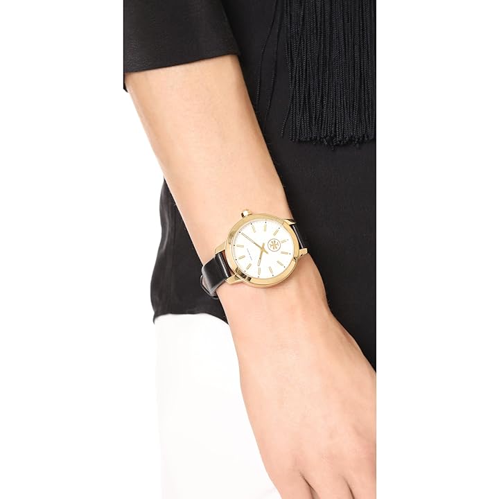 Mua Tory Burch Women's The Collins Leather Watch, Gold/Ivory/Black, One  Size trên Amazon Mỹ chính hãng 2023 | Fado