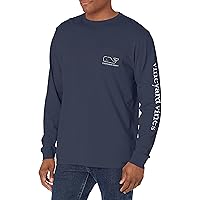 vineyard vines Men's Long Sleeve Vintage Whale Pocket T-Shirt