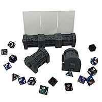 MunnyGrubbers - Max 999 - HP Tracker - (Assembly Required, 5 Set) - (Random 7PCS D20 Dice Set Included) - Number Health Life Counter - Tabletop RPG - Board Games - DND - Dungeons and Dragons - (Gray)