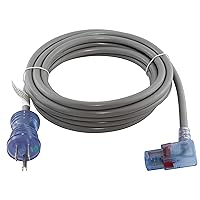 AC WORKS 15Amp 125Volt Medical/Hospital Garde Power Supply Cord (15FT- Locking Right C13)