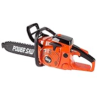 Toy Chainsaw for Boys and Girls- Outdoor Power Tool for Pretend Play-Battery Powered with Pull Cord, Rotating Chain and Realistic Sounds by Hey! Play! , Orange
