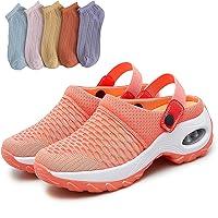 Women's Orthopedic Clogs with Air Cushion Support to Reduce Back and Knee Pressure, Air Cushion Orthopedic Slip on Arch Support Shoes Slip on Walking Sneaker