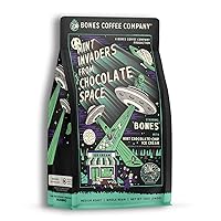 Mint Invaders Whole Coffee Beans Mint Chocolate Chip Flavor | 12 oz Flavored Coffee Gifts | Low Acid Medium Roast Coffee Beverages (Whole Bean)