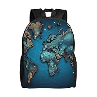 World Map Backpack For Women Men Large Capacity Laptop Backpack Travel Rucksack Fashion Casual Daypack