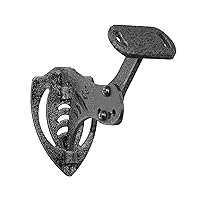 Skull Hooker Powder-Coated Steel XXL Bone Bracket – Designed to Accommodate the Skull Plates of Antlered and Horned Species Such as Elk, Caribou, Buffalo, Moose and Heavy-Horned Sheep,Graphite Black