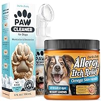 Charlie & Buddy Dog Paw Cleaner for Dogs of Small, Medium, Large Sizes, Dog Allеrgy Chews, Immunе Support & Itсh Rеlief for Dogs, Skin and Coat Supplements