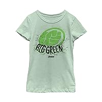 Marvel Little Big Green Girls Short Sleeve Tee Shirt