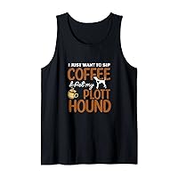 Sip Coffee Pet My Plott Hound Dog Owner Gifts Coffee Lover Tank Top