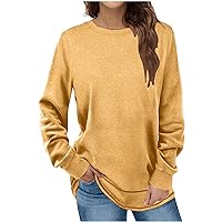 Sweatshirt for Women Casual Long Sleeve Crewneck Shirt Fashion Pullover Loose Fit Tunic Tops Teen Girls Trendy Stuff