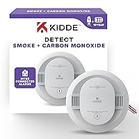Kidde Hardwired Smoke & Carbon Monoxide Detector, 10-Year Battery Backup, Interconnectable LED Warning Light Indicators