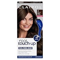 Clairol Root Touch-Up by Nice'n Easy Permanent Hair Dye, 4 Dark Brown Hair Color, Pack of 1