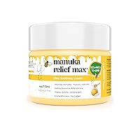 Max Strength Treat Natural Organic Manuka Honey Cream Ointment, Soothing Relief for Dry, Heat Rash, Hidradenitis, Itchy, Eczema, Psoriasis, Leg, Belly, Armpit, Foot, Hand, Irritable Skin For All Ages
