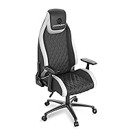 Atlantic Dardashti Gaming/Executive Chair –Molded Cold-Cure Foam, ANSI/BIFMA X5.1 Tested, Class-4 Heavy-Duty Gas Piston, 350 lbs. Weight Load, 8-Way Arm Rests, PN 78050357 – Black & Arctic White