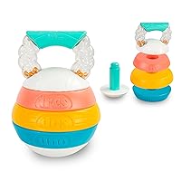 BEBE FUERTE by Robin Arzon - Stack and Count Soft Kettlebell Toy - Bilingual Stacking Rings Baby Toy - Montessori Baby and Kids Workout Equipment - Baby Easter Basket Stuffers Ages 6 Months and Up