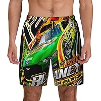 Ryan Blaney 12 Mens Swim Trunks Inseam Board Shorts Beach Swimwear Bathing Suit with Compression Liner and Pockets
