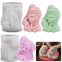Santa Claus Mold Santa Claus Candle Mold Christmas Mold Christmas Candle Resin Mold Clay Mold Jewelry Resin Casting Mold Candle Making Molds Craft Supplie 3D Mold Silicone Mold for Resin Casting Mold