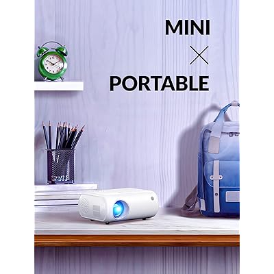Mini Projector, CLOKOWE 2024 Upgraded Portable Projector with 9000 Lux HD  1080P, Movie Projector Compatible with iOS/Android