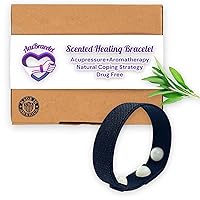 Menopause Relief Bracelet-Naturally Reduces Hot Flashes, Sleeplessness, Night Sweats, Stress-Clary Sage Scented Slip On Acupressure Band-Multi Symptom Mood Support (Clary Sage, Medium 7)