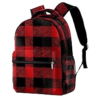 Travel Backpack,Work Backpack,Back Pack,Classic Red Plaid,Backpack