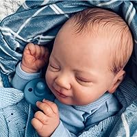 Lifelike Reborn Baby Dolls 19 inch Realistic Newborn Boy Baby Doll Real Life Baby Doll Cute Sleeping Doll Soft Silicone Babies with Clothes American Toddler Girls Toys Gifts