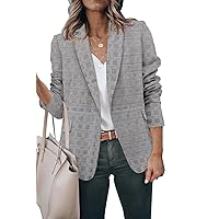 Women's Casual Lightweight Blazer Jacket Suits Lapel Long Sleeve for Daily/Work