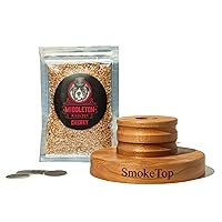 SmokeTop Cocktail Smoker Kit - Old Fashioned Chimney Drink Smoker for Cocktails, Whiskey, & Bourbon With Sample Pack Of Wood Chips - by Middleton Mixology
