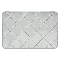 Home Dynamix Capri Haven Machine Washable Memory Foam Bath Mat, Light Grey, 20