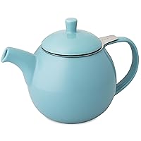 Curve Teapot with Infuser, 24-Ounce, Turquoise