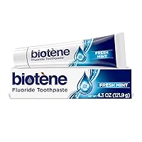 Fluoride Toothpaste for Dry Mouth Symptoms, Bad Breath Treatment and Cavity Prevention, Fresh Mint - 4.3 oz