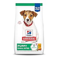 Hill's Science Diet Puppy Small Bites Chicken Meal & Brown Rice Recipe Dry Dog Food, 12.5 lb. Bag