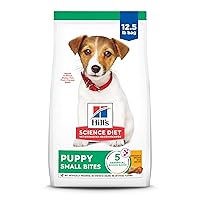 Hill's Science Diet Puppy, Puppy Premium Nutrition, Small Kibble, Dry Dog Food, Chicken & Brown Rice, 12.5 lb Bag