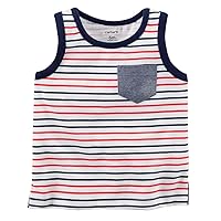 Carter's Baby Boys' Striped Jersey Tank, 12 Months