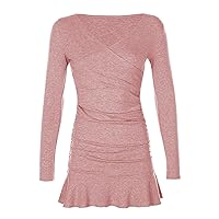 Women Casual Dresses 2023 Summer Winter Fashion Casual Solid Color Sweater Home Style Street Wear Women Dress
