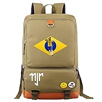 Neymar Lightweight Canvas Bookbag-Large Capacity Laptop Bag Casual Knapsack for Travel Hiking