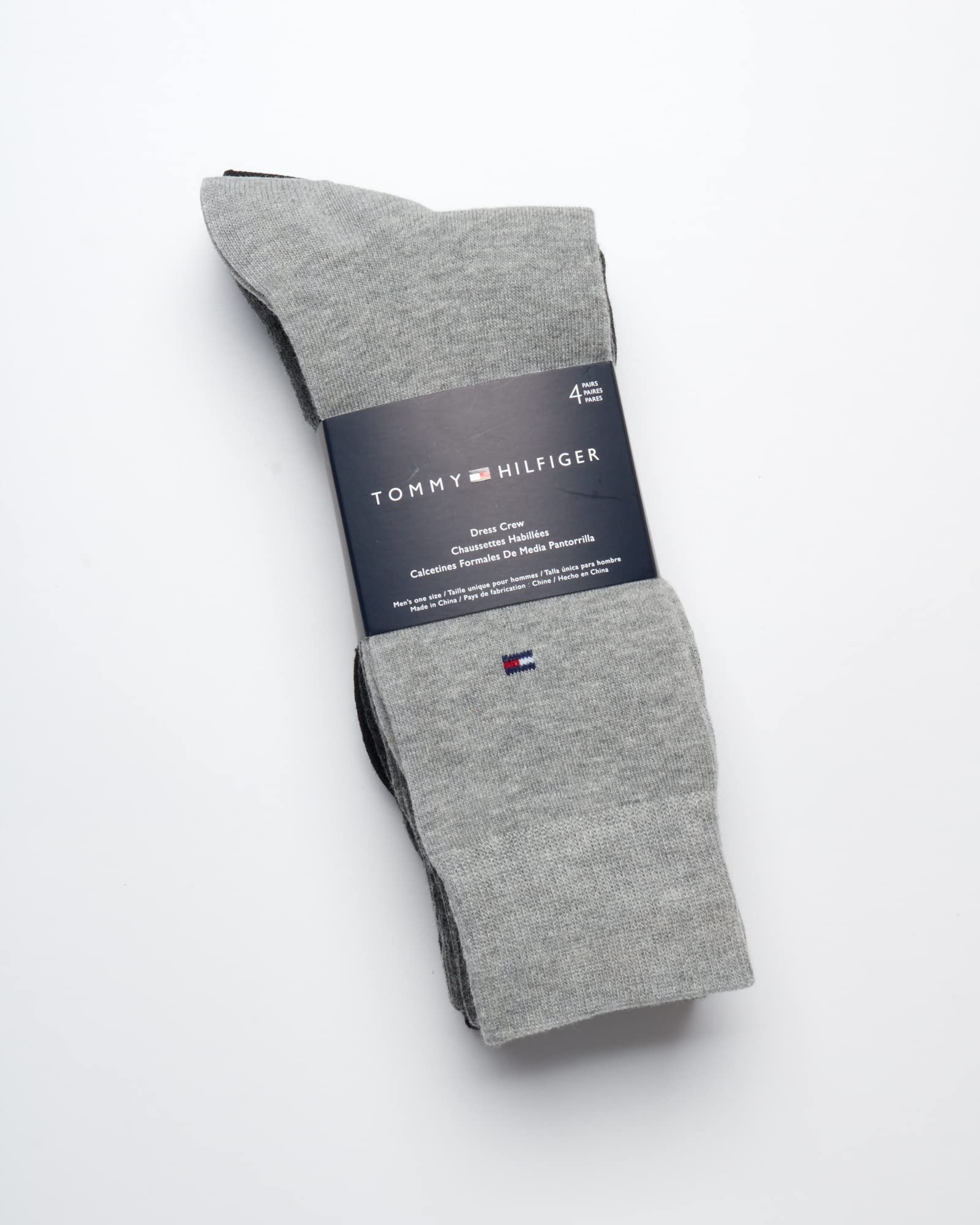 Tommy Hilfiger Men's Dress Socks - Lightweight Comfort Crew Sock (4 pack)