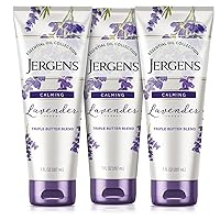 Jergens Lavender Body Butter Hand and Body Lotion, Moisturizer for Women, with Essential Oils for Indulgent Moisturization, 7 Ounce (Pack of 3)