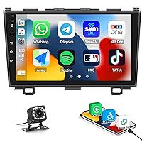 SIXWIN Car Stereo for Honda CRV 2007-2011 9 Inch Touch Screen Car MP5 Player Honda Car Radio with CarPlay Screen Android Auto Mirror Link Bluetooth FM SWC EQ Subwoofer Backup Camera MIC