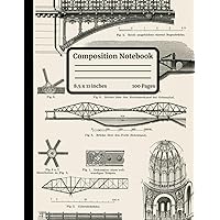 Composition Notebook Wide Rule -Iron Architecture (1894): 100 Page Lined Paper | Cute Aesthetic Journal for Creative Writing, Personal Diary, Journaling, College or School