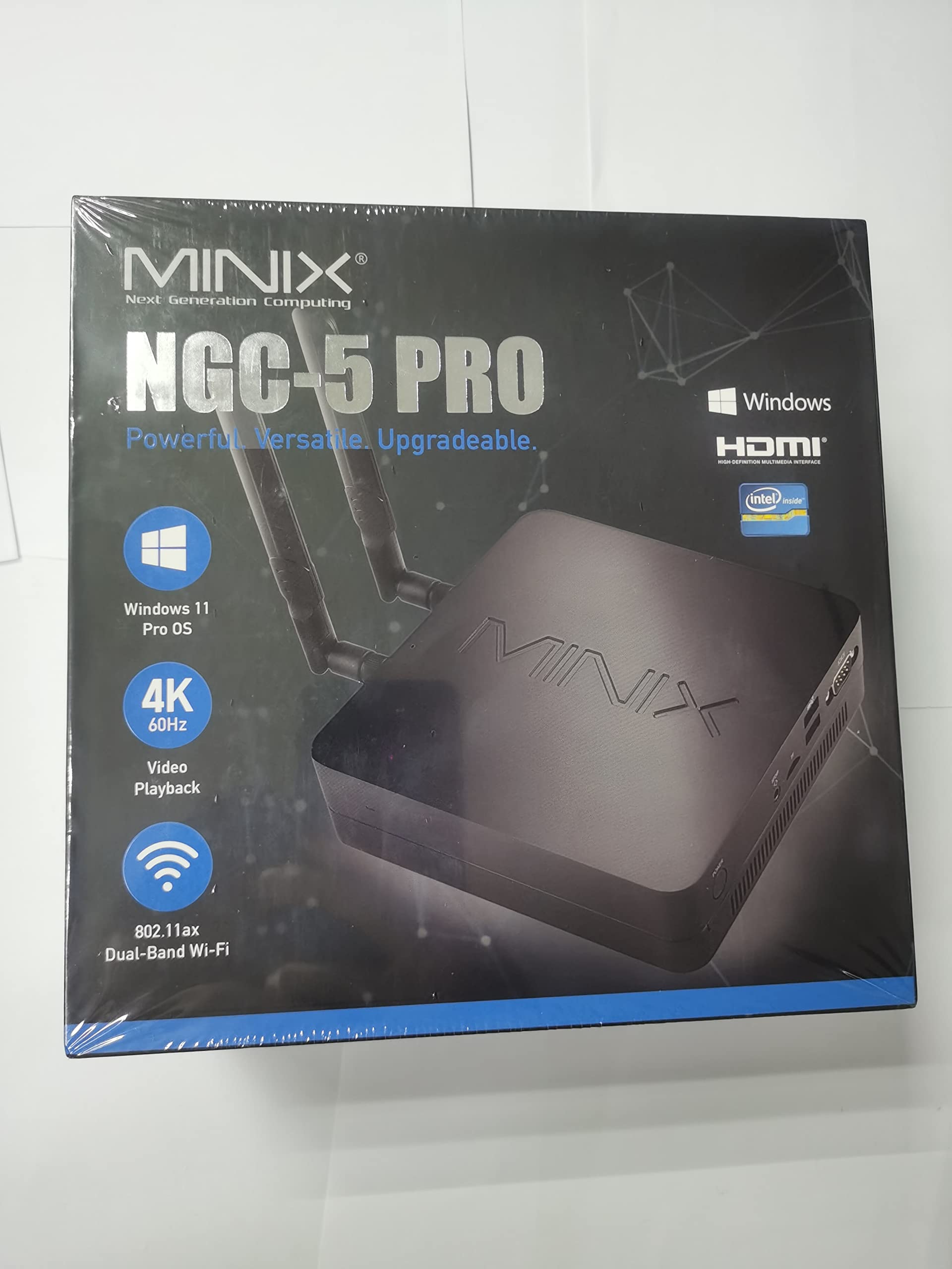 MINIX NGC-5 Pro, 8GB/256GB Mini Computer, Triple 4K @ 60Hz Display/HDMI 2.0/ USB-C/DP/Wi-Fi6/ Dual Gigabit Ethernet/4USB 3.1. Support 4G LTE, SSD (SATA), Auto Power On.(i5-10210U/Windows 11 Pro)