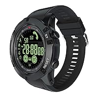 New Professional Sport Smart Watch Men IP68 Waterproof 1.24 Inch Display Smartwatch for Android iOS (Black)