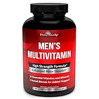 Mens Multivitamin – Daily Multivitamin for Men with Vitamin A C D E K B Complex, Calcium, Magnesium, Selenium, Zinc Plus Heart, Brain, Immune, and Men's Multivitamins – 90 Vegetarian Capsules