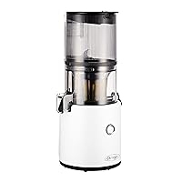 Juicer Easy Clean Slow Masticating Cold Press Vegetable and Fruit Juice Extractor Effortless Series for Batch Juicing with Extra Large Hopper for No-Prep, 68-Ounce Capacity, 150-Watts, White