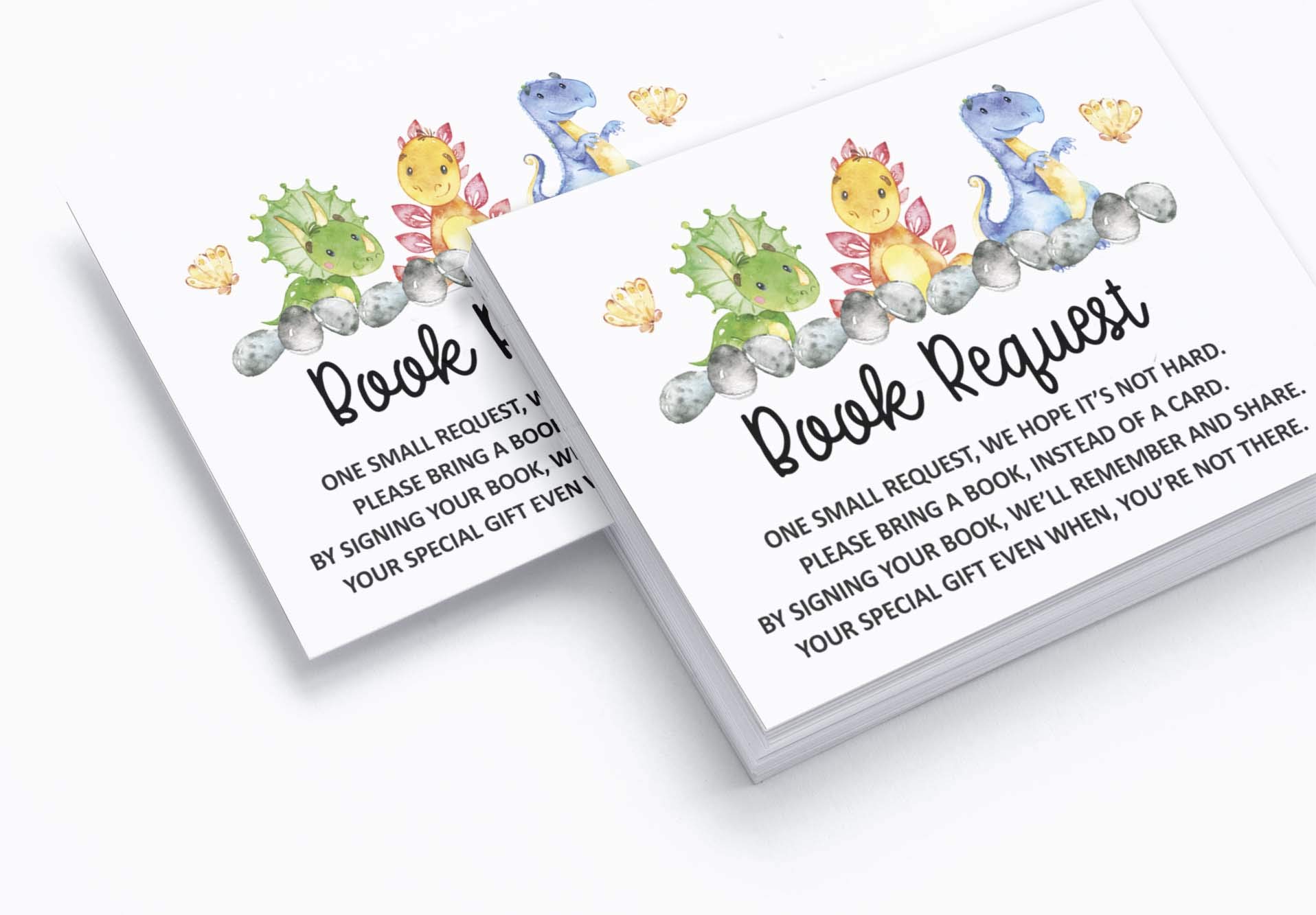 Inkdotpot Set of 30 Dinosaur Baby Shower Invitations-Diaper Raffle Tickets and Baby Shower Book Request Cards Jungle Animals Invites Its A Boy Its A Girl