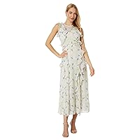 Ted Baker Calinia Sleeveless Waterfall Midi Dress Lilac 3 (US 8)