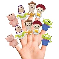 Disney Toy Story Bath Finger Puppets, 10 Pc - Bath Toys, Easter Basket Fillers, Easter Gifts