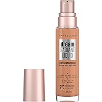 Maybelline Dream Radiant Liquid Medium Coverage Hydrating Makeup, Lightweight Liquid Foundation, Honey Beige, 1 Count