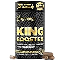 King Booster Male Vitality Pills - Anabolic Supplement for Lean Muscle Growth, Boost Stamina, Recovery Support for Men | with Turkesterone, Tongkat Ali and Fadogia Agrestis.