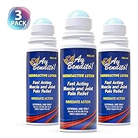 Roll-on Cooling Pain Reliever Gel for Muscle, Joint, and Back Pain. Fast Acting and Long Lasting - 3 Pack