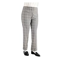 Anne Klein Womens Plaid Casual Trouser Pants, Grey, 14W