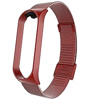 Milanese Watchband for Mi Band 4 3 Series Accessorie Stainless Steel Metal Strap+Case Women Men Replacement Band Bracelet (Color : 6)